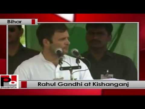 Watch Rahul Gandhi at kishanganj in Bihar asks Modi not make people fools Video
