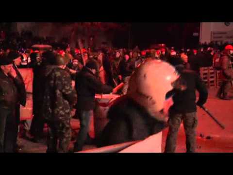 Watch Raw- Protesters, Police Clash in Ukraine Capital News Video Video
