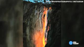 Watch A 'firefall' in Yosemite is mesmerizing everyone News Video Video