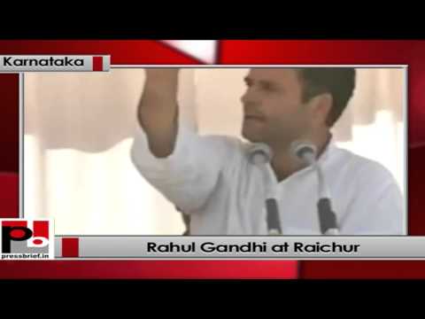 Watch Rahul Gandhi at Raichur in Karnataka targets BJP and Modi on women empowerment, corruption Video