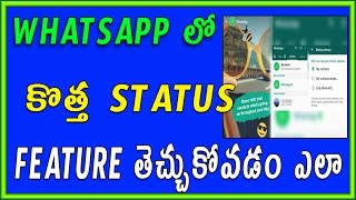 Watch How to use the new whatsapp status feature | Telugu Tech Tuts Video