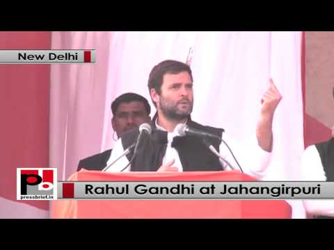 Watch Rahul Gandhi addresses massive Congress election rally at Jahangirpuri Video