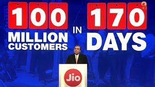 Watch Reliance Jio grew faster than Whatsapp, Facebook and Skype- Mukesh Ambani Video