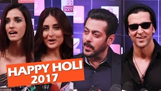 Watch Bollywood Celebs WISHES Happy Holi To All | Salman Khan, Kareena, Hrithik Roshan Video