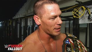 Watch John Cena tips his cap to Dolph Ziggler: WWE Raw Fallout, October 12, 2015 Video
