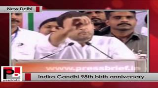 Watch Indira Gandhi birth anniversary - Rahul Gandhi slams PM Modi Politics Video Video