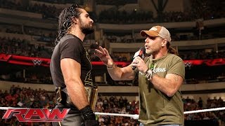 Watch Seth Rollins interrupts Shawn Michaels: WWE Raw, October 19, 2015 Video