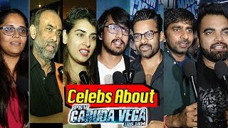 Watch Celebrities At Garuda Vega Movie Special Show || Rajasekhar, Pooja Kumar Video