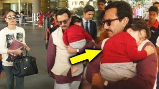 Watch Taimur Ali Khan's CUTE Video Sleeping In Papa Saif's Arms At Airport Will Melt Ur Heart Video