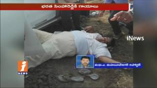 Watch Congress MLA DK Aruna Husband Bharath Simha Reddy Car Accident In MariKal | Mahabubnagar | iNews Video
