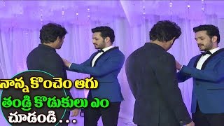 Watch Nagarjuna and Akkineni Akhil Conversation | Naga Chiatanya Samantha Reception 2017 | Reception video Video