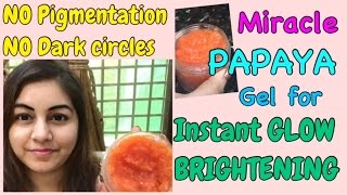 Watch DIY Papaya Gel for Instant Whitening, Brightening & GLOW - Get rid of Pigmentation, Dark Circles Video