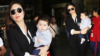 Watch Taimur Ali Khan Back In Town With Mommy Kareena Kapoor, Spotted At Airport Video