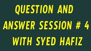 Watch Q&A with Syed Hafiz # 4 | Telugu Tech Tuts Video