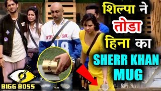 Watch Shilpa Shinde BREAKS Hina Khan's SHERR KHAN MUG In Mean Task | Bigg Boss 11 Video
