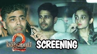 Watch Baahubali 2 Screening At Yashraj | Alia Bhatt, Sidharth Malhotra, Karan Johar Video