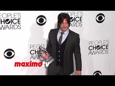 Watch Norman Reedus WINS People's Choice Awards 2014 - Red Carpet Arrivals Video