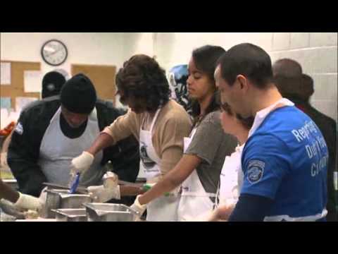 Watch Obama Honors MLK Holiday, Visits Soup Kitchen News Video Video