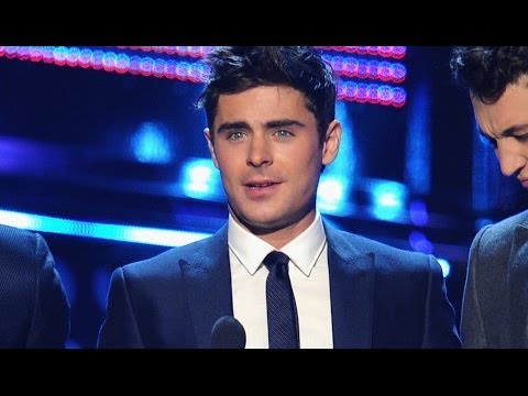 Watch Zac Efron Attends 2014 People's Choice Awards After Breaking Jaw Video