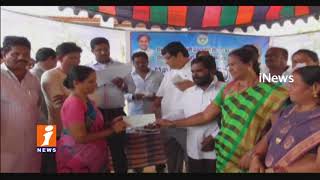 Watch kothagudem MLA Jalagam Venkat Rao Distributes Kalyana Lakshmi Checks To Beneficiaries | iNews Video