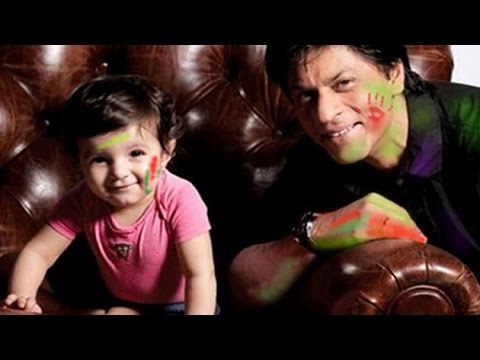 Watch Shahrukh Khan's HOLI With Son AbRam | LehrenTV Video