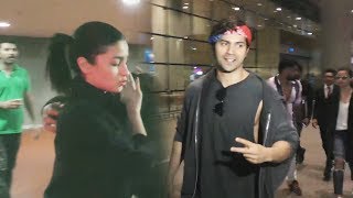 Watch Varun Dhawan & Alia Bhatt RETURNS From IIFA 2017 New York, Spotted At Airport Video