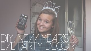 Watch DIY: NEW YEAR'S EVE PARTY DECOR Video
