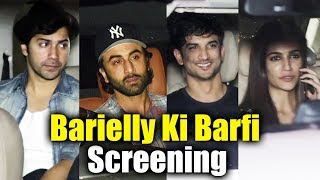 Watch Bareilly Ki Barfi Movie Screening | Ranbir Kapoor, Varun Dhawan, Kriti Sanon, Sushant Singh Rajput Video