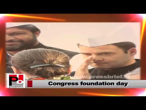 Watch Rahul Gandhi- Congress foundation day Video