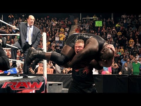 Watch Brock Lesnar returns to WWE with the WWE World Heavyweight Title in his sights: Raw, Dec. 30, 2013 - WWE Wrestling Video Video