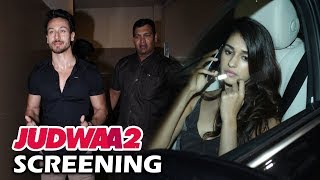 Watch Tiger Shroff And Disha Patani At Varun Dhawan's Judwaa 2 Screening Video