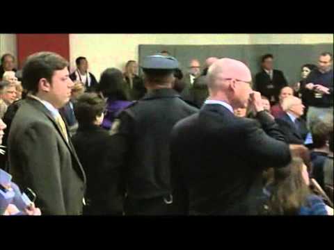 Watch Governor Christie Heckled at Town Hall News Video Video