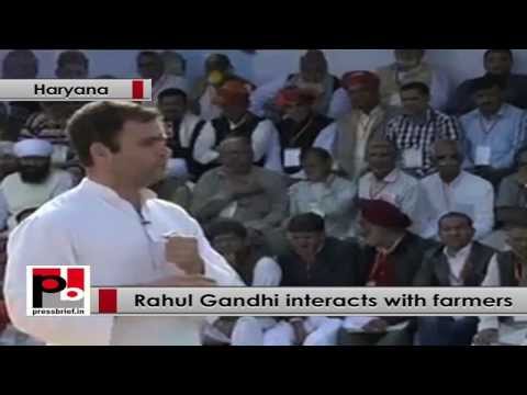 Watch Rahul Gandhi interacts with farmers, talks about Land Acquisition Bill Video