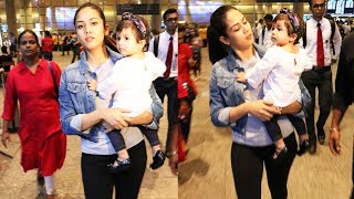 Watch Shahid Kapoor's Wife Mira And Baby Misha Spotted At Airport Video