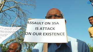 Watch Kashmir civil society stages sit-in against Article 35-A â€˜abrogationâ€™ Video