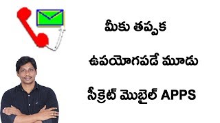 Watch Most  Secret Usefull Apps || Telugu Tech Tuts Video