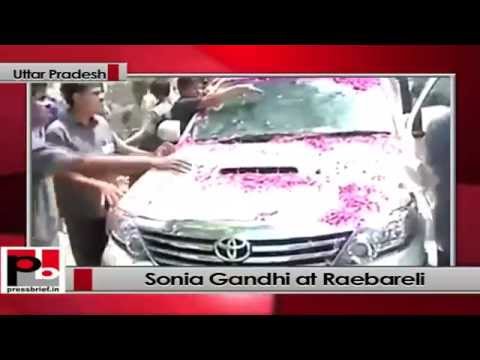 Watch Sonia Gandhi arrives at Raebareli to file nomination papers for LS polls Video
