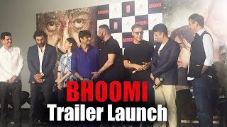 Watch Bhoomi Trailer Launch | Sanjay Dutt, Ranbir Kapoor, Rajkumar Hirani, Vidhu Vinod Chopra Video