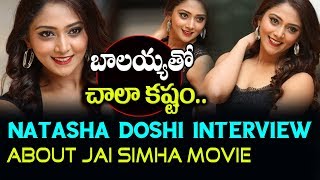 Watch Natasha Doshi Interview about Jai Simha Movie | Balakrishna | #NBK102 | Top Telugu TV Video