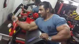Watch Sangram chougule arms workout at physc gym talegaon !! Video