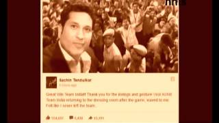 Watch Tendulkar Thanks Virat Kohli  For His Innings And Gesture Video