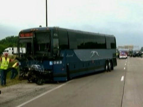 Watch One Dead, 19 Injured in Greyhound Bus Crash News Video Video