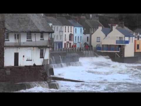 Watch Raw- Big Waves Batter Southern Coast of England News Video Video