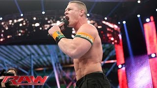 Watch John Cena returns to WWE: WWE Raw, December 28, 2015 Video