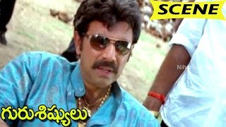 Watch Sundar Saves Saranya From Sathyaraj Goons - Action Scene || Guru Sishyulu Movie Scenes Video