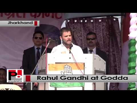 Watch Jharkhand- Rahul Gandhi alleges Modi works only for some industrialists Video