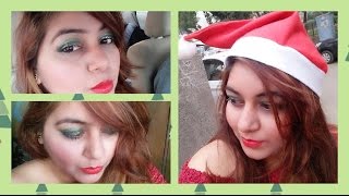 Watch Christmas Makeup under RS.350 | Glamorous GLITTER makeup look | AFFORDABLE | JSuper Kaur Video