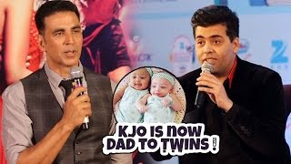Watch Akshay Kumar REACTS On Karan Johar Becoming A Father Video