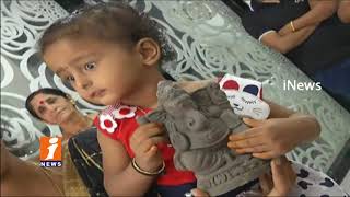 Watch Director Kalyan Krishna Distribute ECO Ganesha Idols at Private Salon at Madhapur | iNews Video