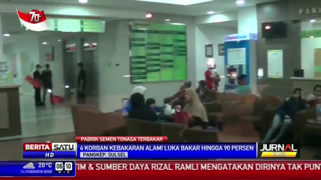 Watch Korban Kebakaran Pabrik Semen Tonasa Luka Bakar 90 Persen Video